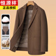 Hengyuanxiang men's wool suit thickened 2024 autumn and winter new double-sided woolen casual suit jacket men's down liner 86242 Khaki M 170 suitable for 100-120 Jin Jin equals 0.5 kg