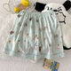 Mobeihai pijama de tres piezas para mujeres en pantalones cortos de manga corta de verano pantalones de cárdigan ropa para el hogar del hogar delgada traje de dibujos de dibujos animados 9905 metros set de tres piezas de corazón blanco