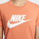 耐克（NIKE）ESSENTIALS女子印花T恤秋季纯棉休闲轻便柔软舒适DX7907 828柔和橙 2XL