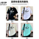 Jeep Spirit kurzärmeliges T-Shirt für Männer Sommer Neuer Stil Hong Kong Stil Lose trendy kurzärmelige Männer t halbärmelte Bottom-Hemd-Top für Männer 693 Black M etwa 80-100 Jin [Jin gleich 0,5 kg] kann getragen werden
