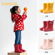 
Balabala children's rain boots boys' non-slip waterproof baby rain boots girls water shoes boys water boots children's non-slip rubber shoes overshoes