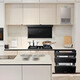 Haier Range Hood 25 Kubiksaugung EC719UD Flaggschiff Haushalt Drei-Saugende 7-Wort-Wellen intelligente Kontrolle Selbstverpackter Warmwasserbereiter Gasherd Desinfektionskabinett Set rot