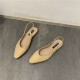 S.SOFEA Baotou Sandals para mujeres en verano zapatos individuales estilo hadas 687-2 negro 37