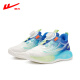 Huili Girls 'Sneakers Frühlings- und Sommerschuhe Casual Mesh atmabre -Jungen -Laufschuhe 1381 Blau und Grün 36