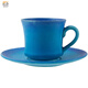 ROP Japón Original Mion Firando Glaze Charned Glaze Blue Turquoise Coffee Copa Copa de sopa Tazón de pie de pie alto_13002-15248