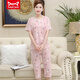 Catman miiow pyjamas d'été coton féminin pur coton court à manches courtes pantalons courts à manches courtes et mères âgées d'âge moyen et âgées du printemps et d'été de grande taille des vêtements de maison xin rose ym3937 l (recommandé 95-115 Jin [Jin est égal à 0,5 kg]))