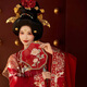 XiUhe Familie [Orientaler einfacher purer Stil] Tang Dynasty Hochzeitskleidung 2025 Neue Brautkleidung Phoenix Crown und Hanfu Schwanz Schwerindustrie Kleid N-677 Schwere Industriezahlung All Code