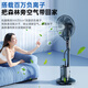 Forest edge spray fan household floor fan high wind intelligent negative ion purification humidification cooling industrial water cooling mist fan bedroom living room night light atmosphere floor humidification electric fan Athens white 18-inch smart voice negative ion purification / 5L water tank / night light