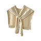 
Korean style knitted shawl for women in autumn and winter air-conditioned room knitted cross large shawl fashionable versatile solid color scarf camel 90cm
