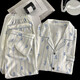Men's pajamas for men's spring and autumn 2025 new cloud cotton long sleeve thin style youth summer large-size home clothing 12401 [High-quality cloud cotton] L [100-130Jin [Jin equals 0.5 kg]]