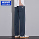 Baumwollgemachte Eisseide Cool Casual Hosen für Jungen Sommer dünne, schnell trocknende Sporthosen für Männer 2025 neue drapierte gerade leghosen 6625 Hellgrau M [90-110jin [Jin gleich 0,5 kg]]]