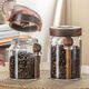 Genasi coffee bean powder special glass sealed jar high-value automatic exhaust storage jar food-grade tea jar with spoon bottle