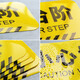 Baige Be careful when sliding, be careful about steps, safety reminder stickers on the floor, yellow safety warning sign stickers, 2 sheets 100*10cm CW061023
