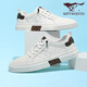 Seven Wolf Men's Shoes Summer Casual Board Shoes Мужские дышащие белые туфли для шнурки без скольжения классические ботинки Soft Sole Sole White 9855 38