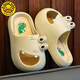 G.duck Little Yellow Duck Boy Dinosaur Summer Children's Slippers Home Baotou Indoor Non-slip Super Soft Baby Boy Cartoon Sandals Little Yellow Duck Dinosaur/Green Size 32-33 Foot Length 19-19.5 Wear