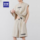Suit décontracté Romon Mesh à séchage rapide à séchage rapide Summer à la mode sans manches gilet T-shirt en vrac Sports Couleur d'abricot à cinq points [ZD5155] M [Poids 120-140Jin [Jin est égal à 0,5 kg]]]