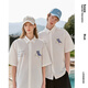 Bosie Boxi 2025 Été Nouvelle plage chaise brodée conception de chemise à manches courtes couple masculin adolescent Trend White 2xl