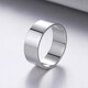 Fiber bundle (QIANSHU) PT950 smooth plain ring platinum ring minimalist ins style platinum wide face simple men's ring trendy boyfriend platinum size 14 weight 9.9-10.1g