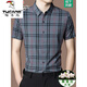 Holzspecker Kurzärärmungs-Hemd Herren Sommer Dünne Eissensen-Elastizität, nicht scanntes Mulberry Seidengeschäft Casual Dünn gestreiftes Hemd Männer dunkelgrau [2603 Modelle] 2xl 180 [Empfohlen 150-170jin [Jin gleich 0,5 kg]]]