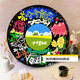 Weilida dix figures qintian graffiti graffiti vinyle disque bricolage de peinture à l'huile numérique ornement peinture de décoration de décoration non traitée à la main