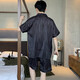 浪莎（LangSha）男士睡衣夏季冰丝短袖裤纯色黑色夏天薄款男生仿真 丝家居服套装 G834 L 建议身高170左右体重100-130