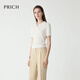 PRICH MADEDY SHITEREDED CORK POLO SWEATER 2025 Летний новый свободный топ-свитер для женщин 15 серых с.
