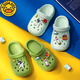 G.Duckkids Детские сандалии для мальчиков и девочек Лето Новое мультфильм-астронавт Полога Обувь среднего возраста Детские детские тапочки для детей среднего возраста Розовые 22