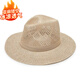 
Bohai Chao summer travel beach fisherman hat sun protection sun hat men straw hat outdoor hollow linen topper sun hat sun hat khaki