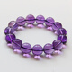 Drjefun Natural Amethyst Armband Brasilien Bolivien Uruguay Amethyst Armband Männer und Frauen Paar Style ein Bild ein Objekt Leichte Gelb H6626 9,5mm