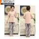 Modal Pure Cotton Pyjamas für Frauen im Sommer kurzärmelige Hose für feste Farbe Einfache Sommer Dünne lose Baumwollhauskleidungsstücke DNN2575 L [100-120jin [Jin entspricht 0,5 kg]]