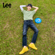 Lee24 new product 723 slim mid waist straight feet nostalgic retro mid-dark blue thin men's jeans cool pants trend medium dark blue (trouser length 31) 28
