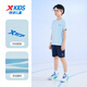 XTEP (XTEP) Ropa para niños para niños y niñas de moda cómoda y versátil de manga corta Sky Blue 120