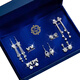 Dijing Weekly Silver Ohrringe Frauen Einfacher Ohrring-Set 2025 Neue High-End-Ohrringe Geburtstagsgeschenke für Freundin und Frau [Halskette + Wöchentliche Ohrringe] Set D699