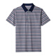 Lilang men's ice silk short-sleeved lapel T-shirt 2025 summer casual loose striped cool thin polo shirt Li N7003 short-sleeved green L 170 [recommended 120-135Jin [Jin equals 0.5 kg]]
