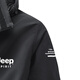 JEEP SPIRIT运动男装夹克外套男士上衣可拆卸连帽新款纯色中青年学生上衣服装 黑色 XL
