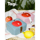 Tagi.苹果压缩饼干创意小众可爱首饰盒便携双层大容量收纳盒 牛仔苹果