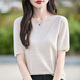 LisLAVE worsted wool short-sleeved sweater 2025 spring and summer new round neck thin sleeveless vest female temperament versatile slim original velvet rice JXWY1048 M