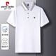 Pier Cardin Summer Nouveau polo à manches courtes Suit du père d'âge moyen Z-G9918 White M (100-120) Jin [Jin est égal à 0,5 kg]