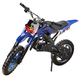 Zhouke small motorcycle children's 8-12 fuel off-road mini gasoline car electric car high racing model four-wheel drive mountain bike blue two-stroke plus mixed oil high version (with large