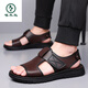 Sandalias de cuero casual de carpintería de carpintería 2025 Summer Summer Nuevo espesor Solemn Solemn All-Match Beath Beach Beach Beach Sandalias romanas CLP6189 Brown 41