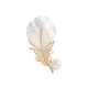 Lie Rui natural freshwater mother-of-pearl feather brooch for men and women high-end luxury suit corsage brooch silver