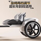 
Powell folding children's kart four-wheel 3-10 years old electric 6-12 years old without installation and portable toy car [top version] white (dual battery + remote control + Bluetooth)