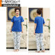 Modal Pure Cotton Pyjamas für Frauen im Sommer kurzärmelige Hose für feste Farbe Einfache Sommer Dünne lose Baumwollhauskleidungsstücke DNN2575 L [100-120jin [Jin entspricht 0,5 kg]]