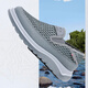 
Brigjing men's shoes for summer breathable one-foot old Beijing cloth shoes mesh lightweight soft sole dad walk travel sports net shoes black BRJ-12352 39