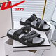Huili Sandalen Sommer-Herrenschuhe atmungsaktiv und offene Sandalen für die lässige, weiche Soft Sohle Leichtgewichtige Strandschuhe für Männer 3881-1 (schwarz) Größe 39 (Größe ist klein und empfohlen, eine Größe größer zu nehmen)