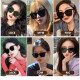 [Hot sunglasses] Large frame sunglasses outdoor men and women sun protection sun protection bike driving trend stars same style sunglasses [a pair of clothes]