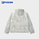 Fila Fusion Ice Machine Traje Woven Woven Women's 2025 Summer Nuevo casualidad informal de protección solar con capucha