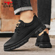 Bull Family Men's Shoes Summer Casual Leather Shoes Low Top Breathable Martin Boots Retro Old Hollow Workwear Shoes Men