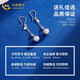 China Gold (CHINA GOLD) PT950 platinum crushed ice ice bead earrings for women new Valentine's Day birthday gift for girlfriend and wife Platinum crushed ice ice bead earrings about 2.3g