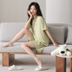 Xushansi with chest pad Modal cotton pajamas for women summer cotton silk short sleeve shorts wear cool summer home clothing set g6630b women M Recommended 80-100Jin [Jin equals 0.5 kg]